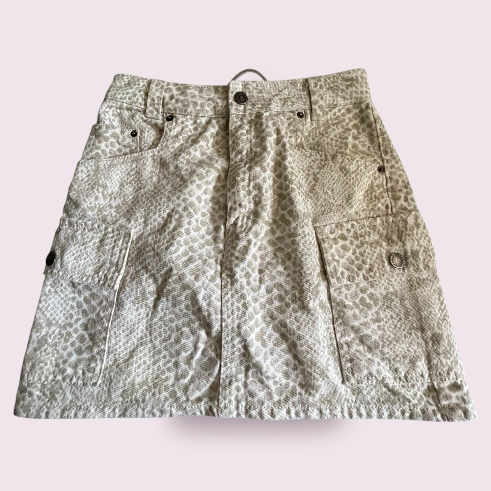 Topshop Cargo Leopard Print Skirt